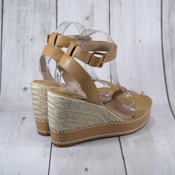 Lauren Ralph Lauren Womens Hilarie Leather Wedge Slingback Sandals Size 10 - Picture 4 of 8